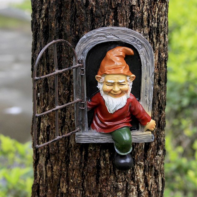 Estatuas de gnomos de jardín, escultura de gnomos, decoración de porche, decoración de gnomos para regalo