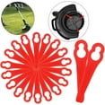 thumbnail image 1 of 20 pcs lawn mower plastic replacement blade red, 1 of 1