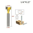 thumbnail image 1 of 1/4", 1/2" Shank T-Slot Milling Cutter T-Track Slotting Carbide Wood Milling, 1 of 2