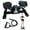 Black1, variant on FED Fitness Steppers for Exercise at Home, Mini Stepper with Resistance Bands, Air-Powered Stair Stepper with 350lbs Loading Capacity,Twist Stepper Portable Exercise Equipment for Full Body Workout