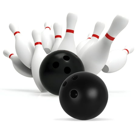 Bowling Set, Small Bowling Set, Includes 10 Pins and 2 Balls, Indoor Outdoor Mini Bowling Set, 6.3 x 3.2 in