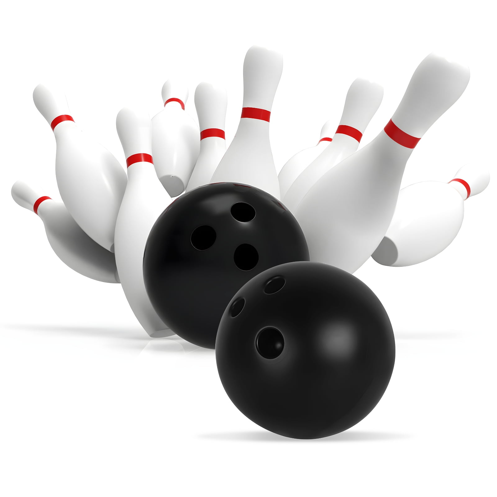 Bowling Set, Small Bowling Set, Includes 10 Pins and 2 Balls, Indoor Outdoor Mini Bowling Set, 6.3 x 3.2 in