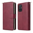 thumbnail image 2 of Samsung Galaxy A52 5G Wallet Case, Dteck ,Folio Flip Leather Cover[Zipper Pocket][Wrist Strap][Kickstand ][Magnetic Closure][9 Card Slots] for Samsung Galaxy A52 5G/4G, Winered, 2 of 7