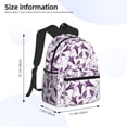 thumbnail image 4 of Fotbe Violets Flowers Lightweight Casual Laptop Backpack for Men and Women, Daily use Waterproof backpack, Backpack for College, 4 of 8