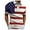 AB34 Beige, variant on Bainana Male Summer Retro T Shirts Casual Independence Day Star Striped Print Zipper Turn Down Short Sleeve Tops USA 4th Of July Celebartion Party Outfits Beige Size S
