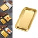 thumbnail image 5 of Bandeja rectangular para servir Plato para ensalada Plato para servir Plato para aperitivos Platos para servir pequeño y dorado, 5 of 8