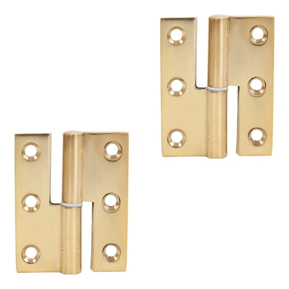 White Water 2032HB-L Brass Take Apart Hinge 1-1/2" x 2", Left (Pair)