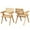 Light Malnut, variant on KithKasa Cane Dining Chairs Set of 4, Rattan Kitchen Chairs Black for Dining Room with Armrest