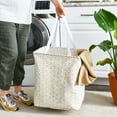 thumbnail image 3 of Household Essentials Krush Rectangular Laundry Bag with Handles, Tan Chevron, 3 of 9