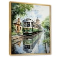 thumbnail image 2 of Designart "Calm Train Retreat painting" Modern Floater Framed Canvas Print, 2 of 7