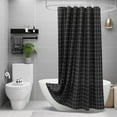 thumbnail image 2 of Plaid Pattern 60x72 inch Shower Curtain Modern Farmhouse Bathroom Boho Fabric Shower Curtain with Hooks, 2 of 6