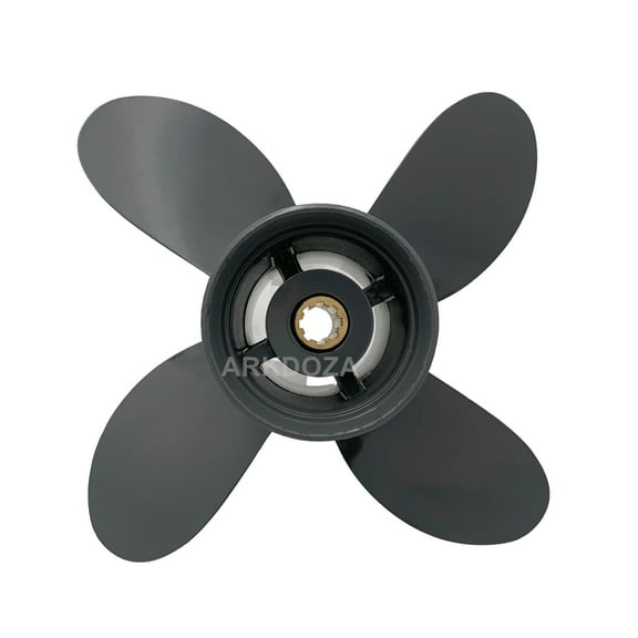 Boat Propeller 9 1/4x10 for Honda Outboard 10-20HP 4 Blades Aluminum 8 Tooth OEM NO:58134-ZV4-010AH 9.25x10