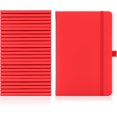 thumbnail image 5 of Carnet A5 avec Pages Doublées, Boucle pour Stylo, Ruban, Journal Rigide Moyen, Note, Papier Source Durable (Rouge), 5 of 5