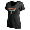 thumbnail image 2 of Women's Black Cincinnati Bengals Depth Chart V-Neck T-Shirt, 2 of 3
