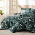 thumbnail image 2 of Juego de ropa de cama Bedsure Queen, 7 piezas, floral, verde bosque, 2 of 7