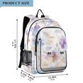 thumbnail image 2 of FORMRS Unisex School Backpack 17" Student Travel Bag with Laptop Compartment, Purple Flower Pattern, 2 of 7