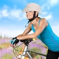 thumbnail image 5 of Bicycle Helmet with Wide Brim UV Sun Hat Adjustable Strap for Women Unisex Cycling Riding Safety, 5 of 6