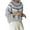 Grey, variant on women's Sweaters Trendy Retro Christmas Fair Isle Geometric Print Knit Top Round Neck Pullover Fall Outerwear