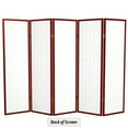 thumbnail image 7 of Red Lantern 5 ft. Tall Window Pane Shoji Screen - Rosewood - 5 Panels, 7 of 7