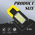 thumbnail image 6 of HIBIBUD Yellow COB Multifunction Work Light,AAA Battery EDC Pocket for Camping&Home Emergency, 6 of 7