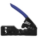 thumbnail image 1 of Crimpadora de red - Herramienta de crimpado de cabeza de cristal para cortador de pelacables de alambre de red para CAT-5 CAT-6 CAT-7(Azul), 1 of 8