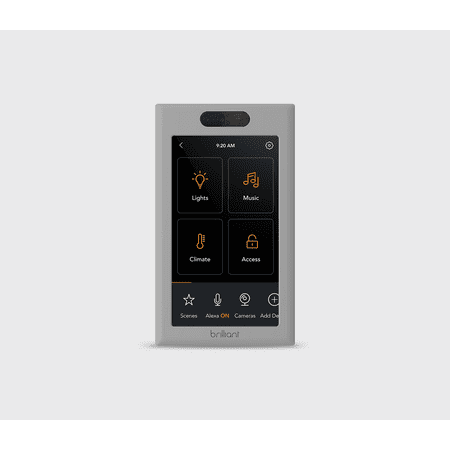 Brilliant - Wi-Fi Smart 1-Switch Home Control Panel with Voice Assistant - White