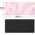 thumbnail image 3 of Pink Marble Gold Desk Mat, Desk Accessory, Cute Workspace, Trendy Workspace, Trendy, 35.4x15.7in Large Gaming Mouse Pad, Cute Desk Topper, Pretty Desk Pad, 3 of 6