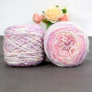 XmhyTop Gradient Cake Yarn Multicolor Fairyland Rainbow Yarn, Cotton , Acrylic ,Wool,Multicolor Crochet Knitting Yarns ,50g,A127