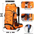 thumbnail image 2 of 60 L Sac à Dos de Voyage Randonnée Camping avec Housse de Pluie, Sac à Dos Résistant à l'Eau, Sac à Dos d'Escalade pour Hommes Femmes, 2 of 6