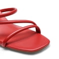 thumbnail image 2 of DREAM PAIRS Women's Strappy Heels Open Toe Low Chunky Heel Slip On Mules Square Block Sandals Dress Shoes, 2 of 5