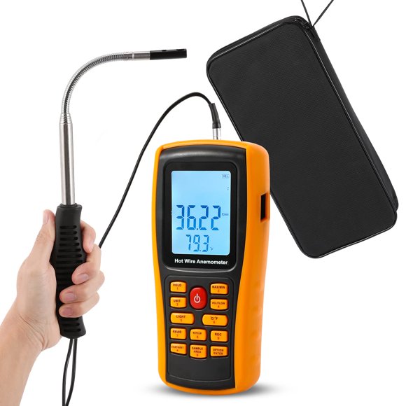 Medidor de flujo de aire portátil Anemometer Bonvoisin Hotwire CFM/CMM