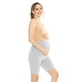 thumbnail image 2 of Stretch Is Comfort Women's Oh so Soft Luxe Maternity Biker Shorts | Adult Small- 2x, 2 of 6