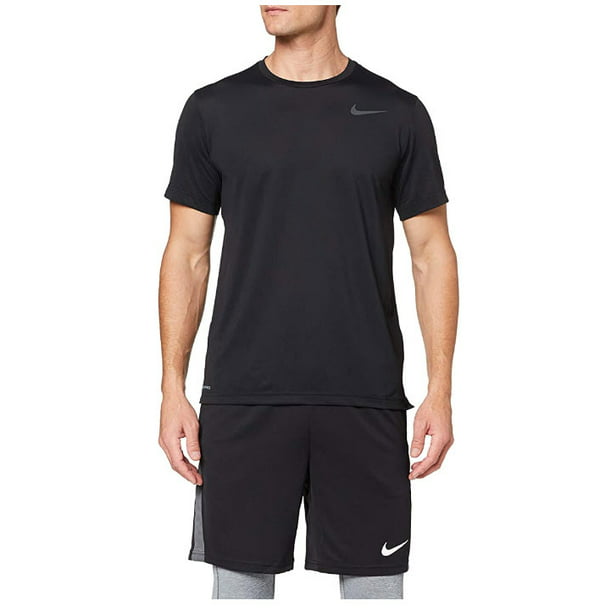 Nike Pro Men's Dry Breathe Short-Sleeve Dri-Fit T Shirt - Black (Large) - Walmart.com