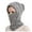 Z01_Grey, variant on Integrated Cold-Proof Winter Hats for Women Cold Weather for Outdoor Riding Skiing Hood with Warm Face Bib Neck Warmer Z01_White,One Size