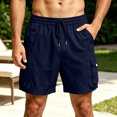thumbnail image 2 of Sentmoon Mens Gym Shorts Men Shorts Drawstring Elastic Waist Solid Color Golf Shorts Beach Necessities for Date Night and Dinner S-3XL, 2 of 8