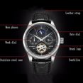 thumbnail image 4 of Reloj LIGE Reloj automático mecánico de tourbillon para hombre plateado, 4 of 5
