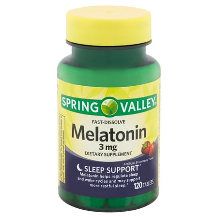 Spring Valley Fast-Dissolve Melatonin Tablets, 3 mg, 120 (Best Melatonin Brand Product Reviews)