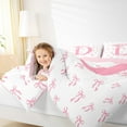 thumbnail image 4 of Castle Fairy Personalized Initial 3-Piece Full Size Comforter Sets for Kids,Bow Alphabet Bedding Comforter Set,Dreamy Princess Lightweight Bedding Sets,Lightweight Room Decor, 4 of 8