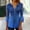 #11Blue, variant on AOOCHASLIY Spring/Fall Women's Trendy Loose-Fit 3/4-Sleeves V-Neck Printed Blouse Casual Fashion Shirt Tops