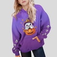 thumbnail image 2 of Makaor Fall Hoodies for Girls Boys Halloween Pullover Sweatshirts Gradient Long Sleeve Coats Fleece Cute Clothes Pockets, 2 of 4