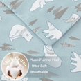 thumbnail image 3 of True North by  Cozy Flannel Warm 100% Cotton Sheet - Novelty Print Animals Stars Cute Ultra Soft Cold Weather Bedding Set, King, Blue Polar Bears 4 Piece, 3 of 7