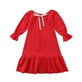 thumbnail image 1 of Robe de Nuit Longue en Coton à Volants pour Fillette, Princesse, Fête, 1 of 3