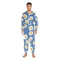 thumbnail image 3 of FORMRS Onesies Pajama for Adults Unisex Hoodie Winter Jumpsuit One Piece Sleepwear, Sizes S-2XL, Cute Fried Eggs, 3 of 7