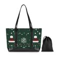 thumbnail image 7 of FORMRS Canvas Laptop Tote Bag for Women with 15.6" Computer Compartments Shoulder Handbag, Christmas Santa Hats, 7 of 7