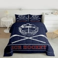 thumbnail image 2 of Manfei Ice Hockey Helmet Bedding Comforter Set,Sport Theme Twin Comforter Sets,Red Blue Bedding Set For Boys,Ultra Soft Bedroom Decorative Reversible,2-Piece, 2 of 8