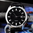 thumbnail image 5 of UDIYO Men Vintage Date Calendar Dial Faux Leather Business Analog Quartz Wrist Watch, 5 of 7