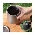 thumbnail image 5 of Tasse à Eau Double Paroi en Titane 350ml pour Café Thé Maison Bureau Extérieur Camping Randonnée Pique-Nique Sans Poignée, 5 of 5