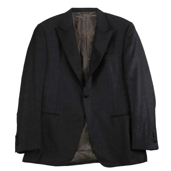 Trussini Men's Black Dotted Tuxedo Jacket - 42
