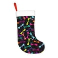 thumbnail image 2 of Bingfone Colorful Dragonflies Print Personalized Christmas Stocking - Snowman Design Large 18 inch,Family Holiday Season Decor, 2 of 7