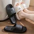 thumbnail image 5 of Women & Menâs Shower Slippers Cute Bear Pattern Slide Slippers, Indoor Non- EVA Sole, Bathroom House Shoes Beach Sandals(Black,8-9), 5 of 8